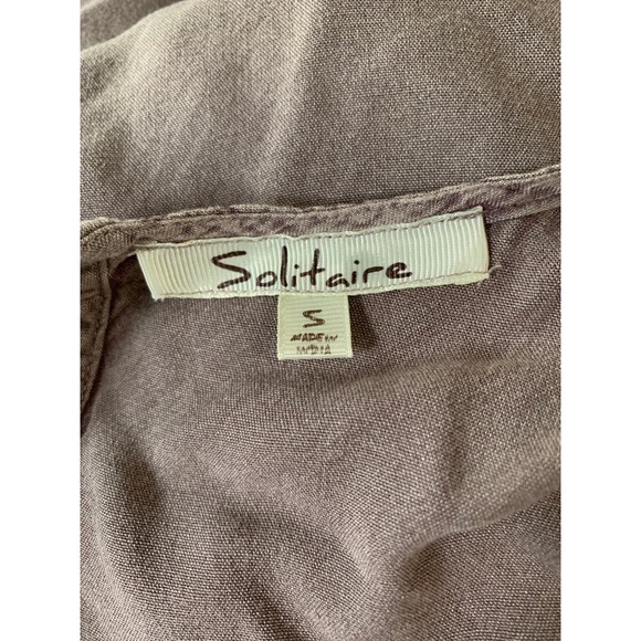 Solitaire Anthropologie Top Womens Sz Small 100% Rayon Lightweight Short Sleeves - Picture 11 of 12